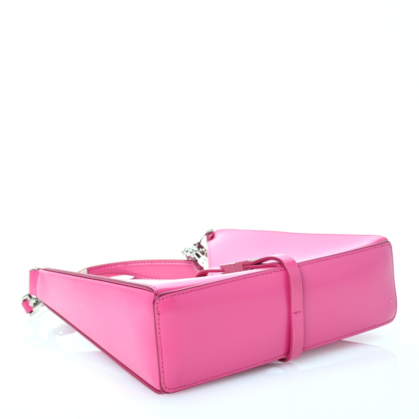 Box Calfskin Mini Cut Out Shoulder Bag Neon Pink