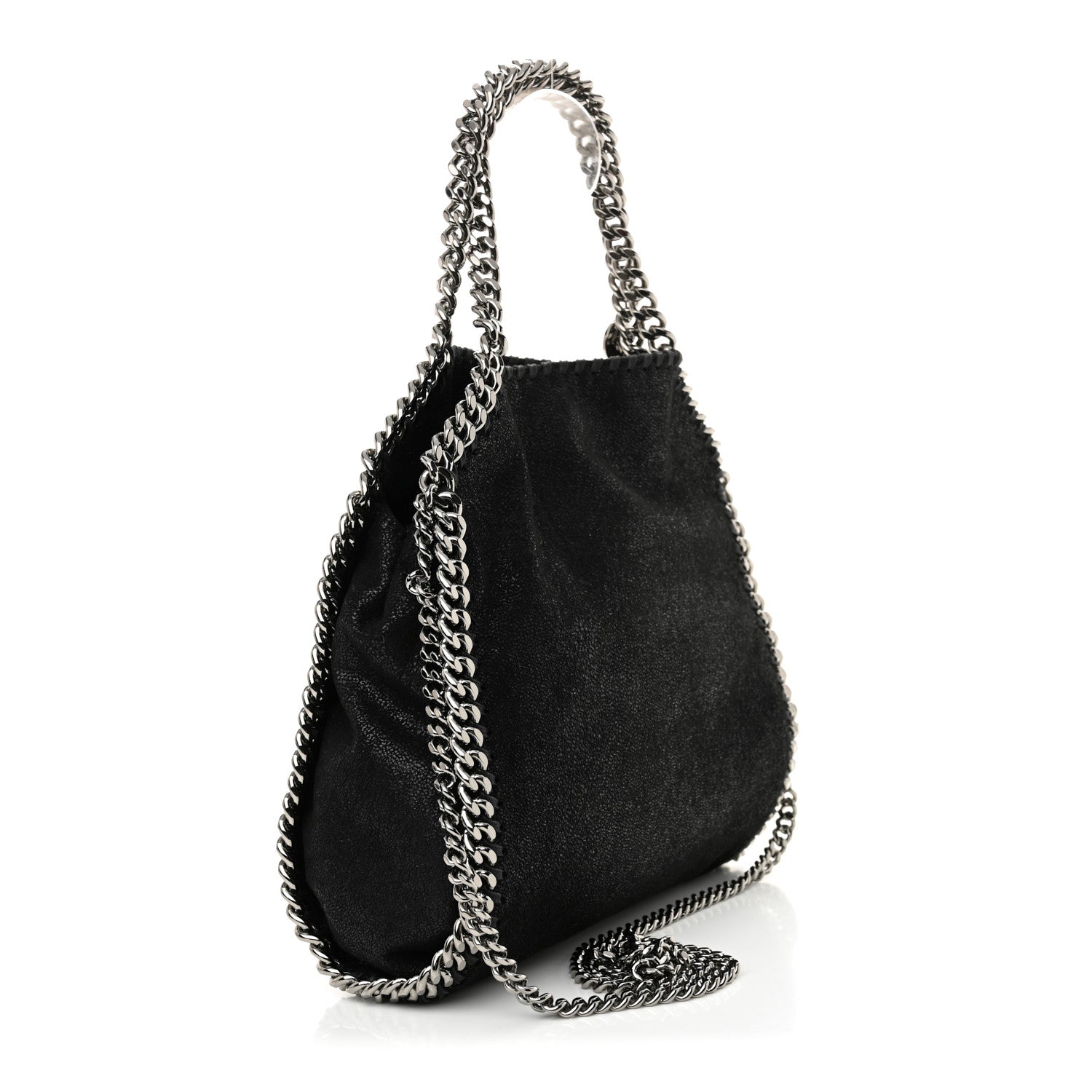 Stella McCartney Shaggy Deer Mini Falabella Tote Black 3 of 9