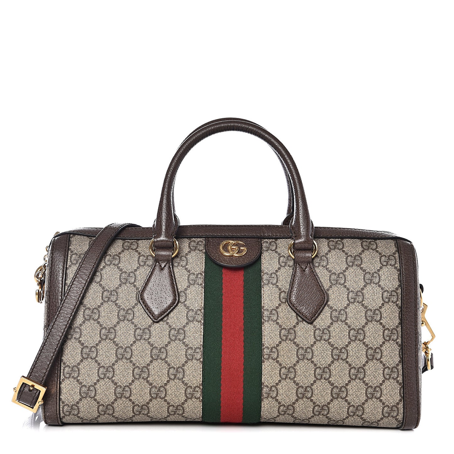 GG Supreme Monogram Web Medium Ophidia Boston Brown