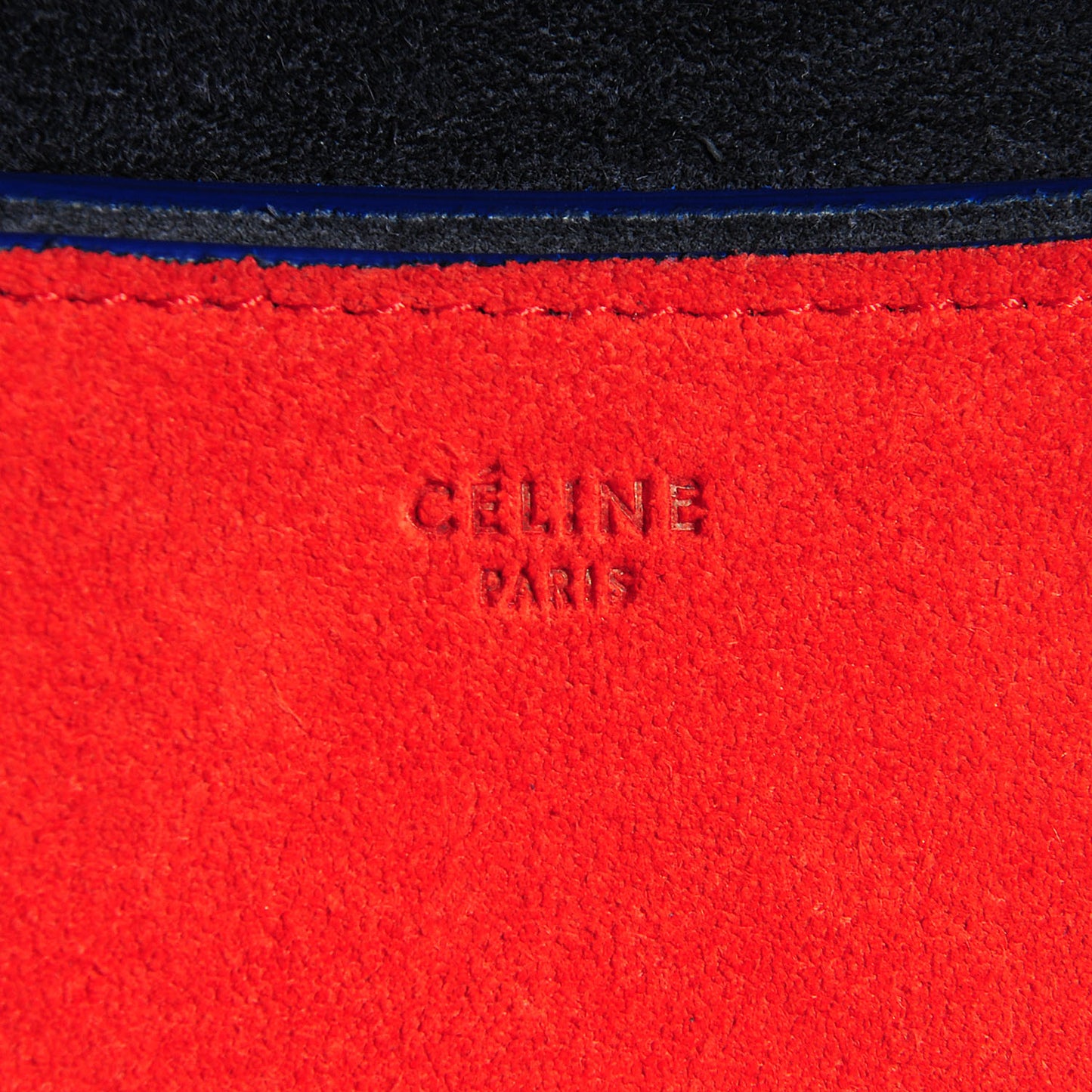 Calfskin Suede Tri-Color Diamond Clutch Red