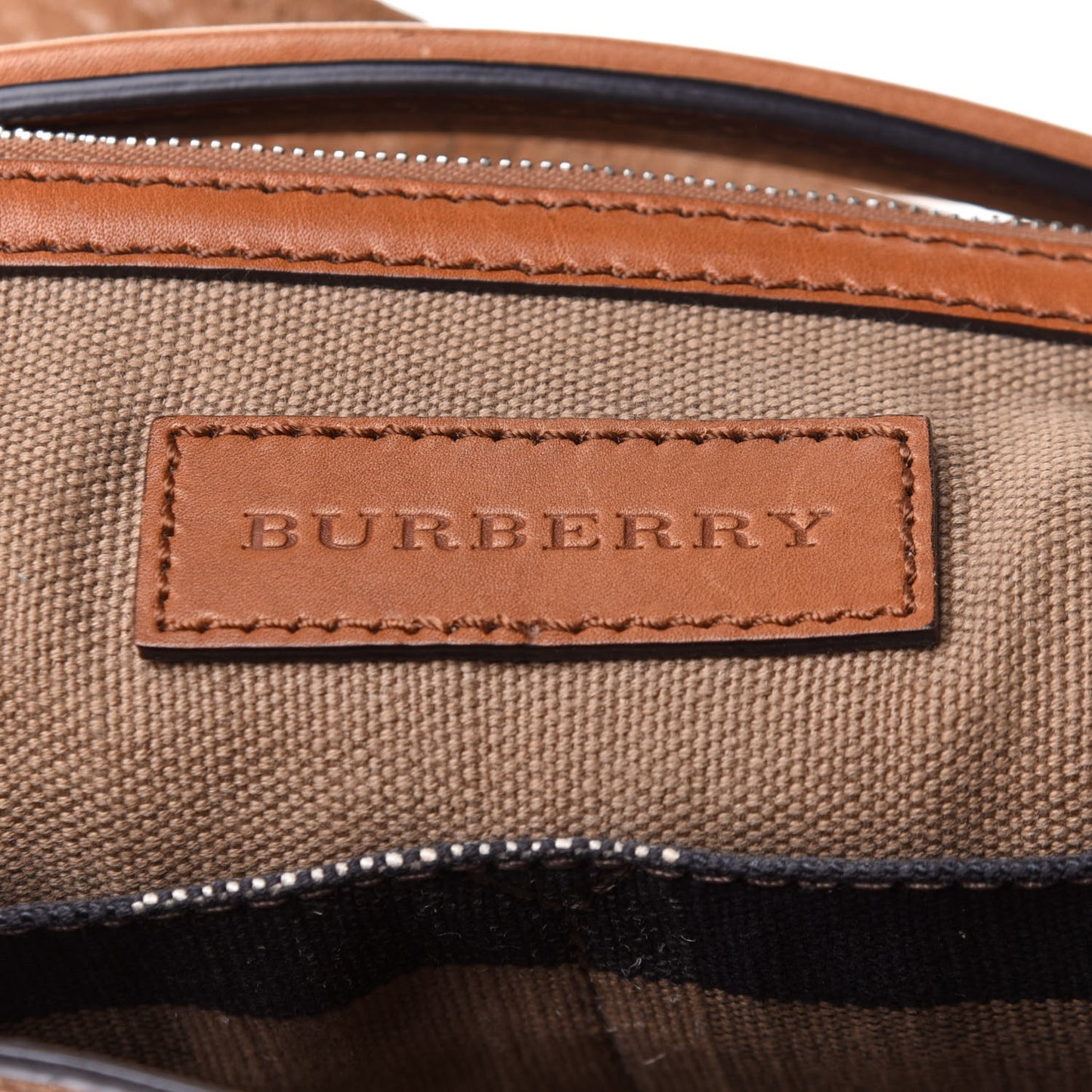 Grainy Calfskin Canvas Mega Check Medium Ashby Tassel Hobo Saddle Brown