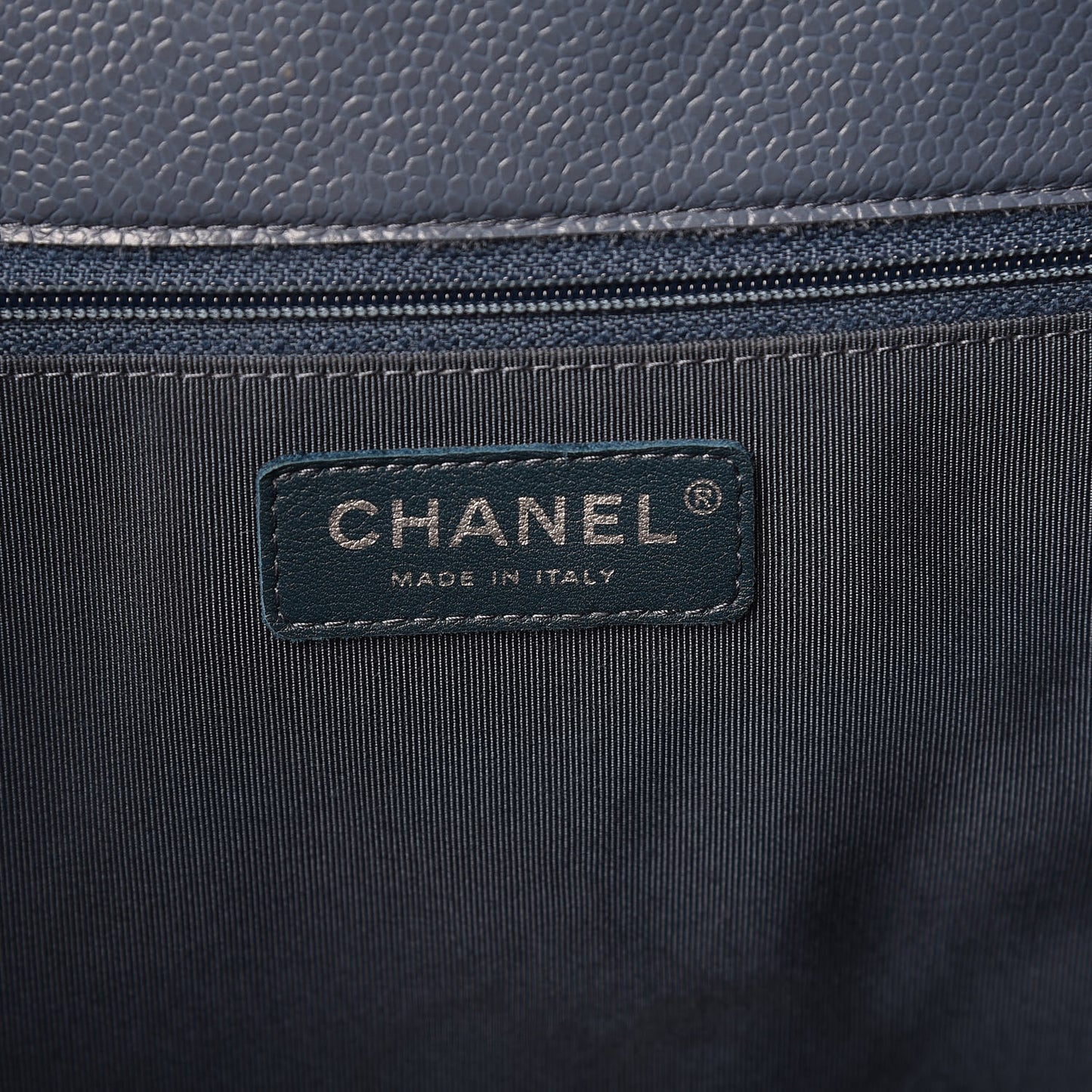 Caviar Quilted Flap Tote Blue