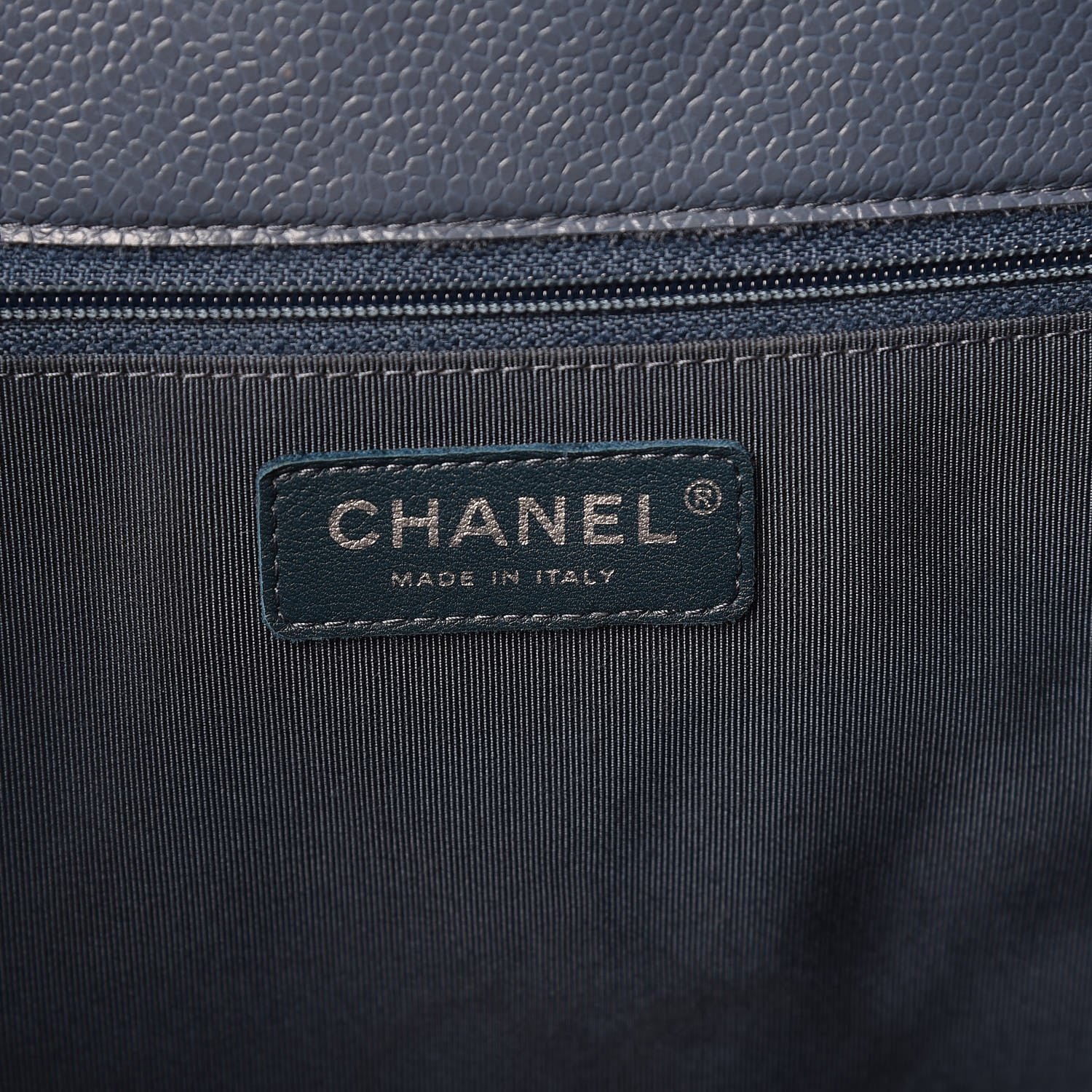Chanel Caviar Quilted Flap Tote Blue 6 of 11