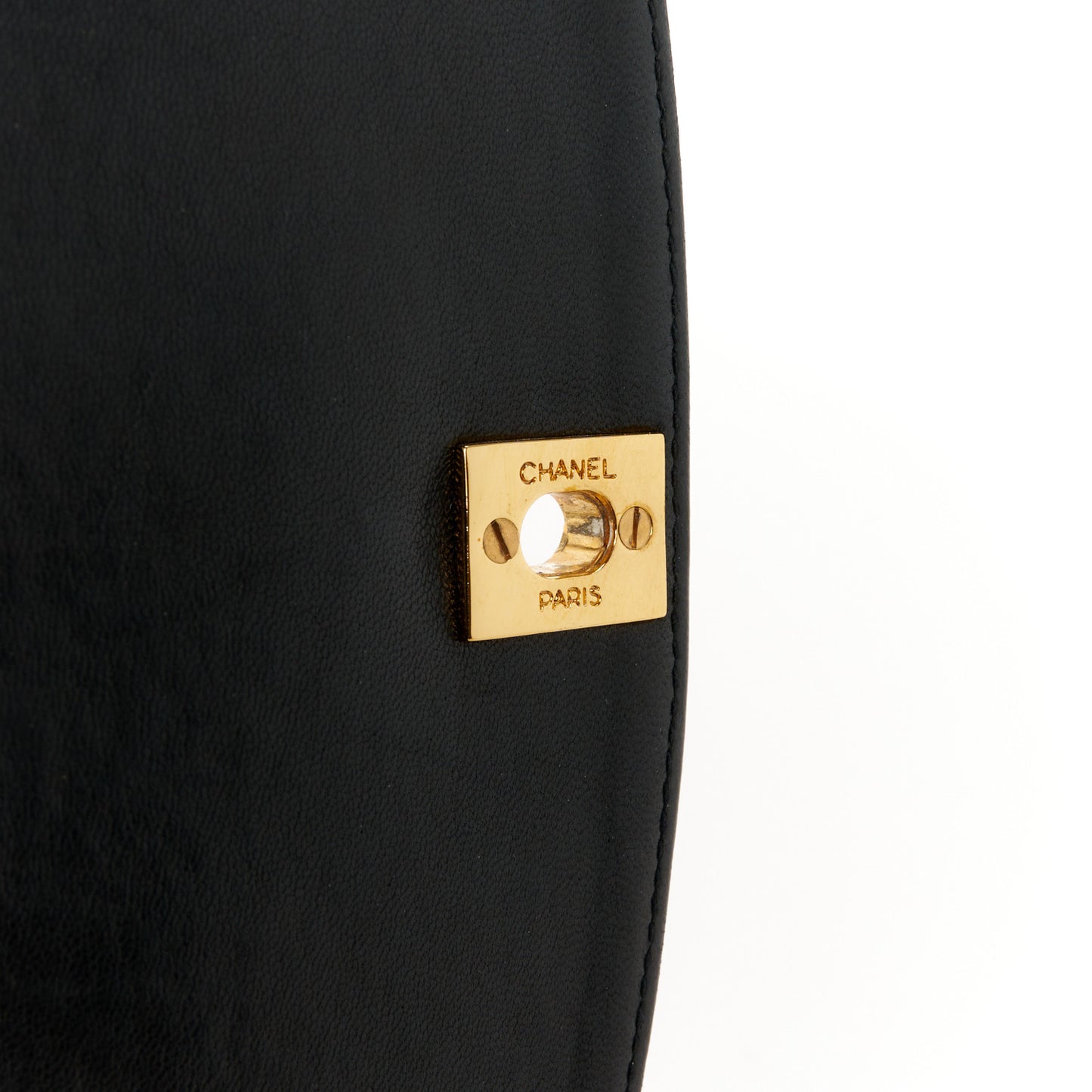 Lambskin Quilted Medium Single Flap Black