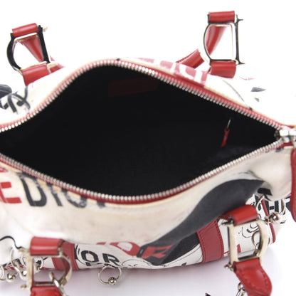 Christian Dior Canvas Hardcore Pierced Boston Black Red White 5 of 17