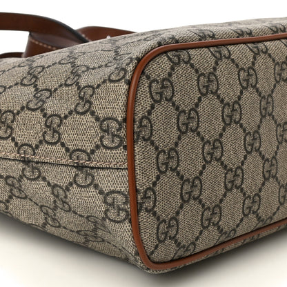 Gucci Soft GG Supreme Monogram Small Crossbody Tote Beige Cuir 10 of 11