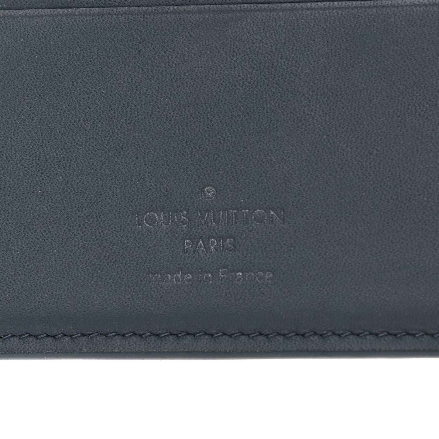 Calfskin Monogram Shadow Multiple Wallet Navy
