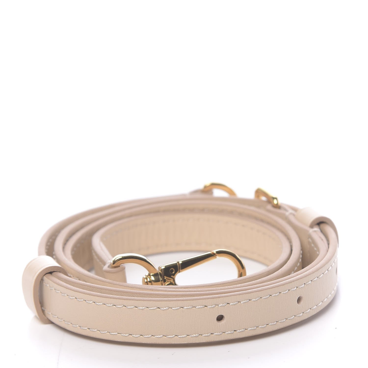 Louis Vuitton Calfskin 16mm Adjustable Shoulder Strap Creme 2 of 3