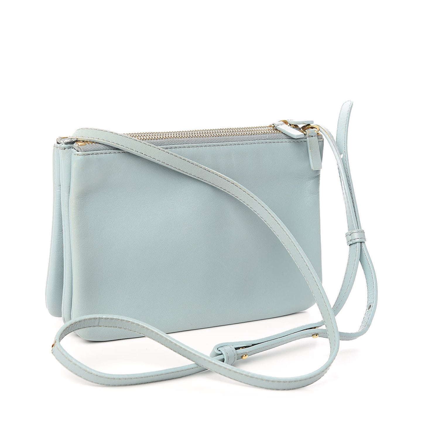 Lambskin Small Trio Crossbody Bag Glacier