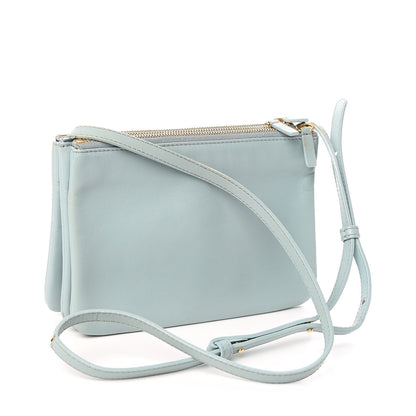 Celine Lambskin Small Trio Crossbody Bag Glacier 3 of 14