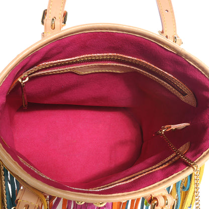 Louis Vuitton Monogram Multicolor Fringe Bucket White 6 of 8