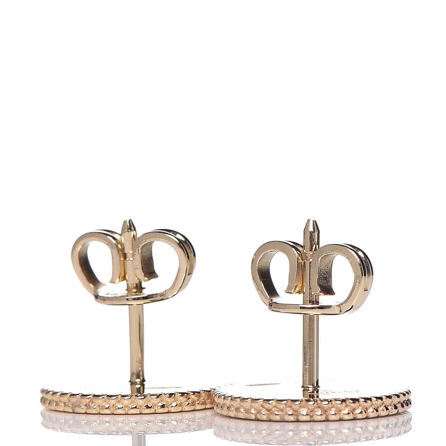 18K Yellow Gold Enamel Icon Blooms Earrings