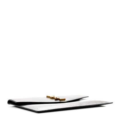 Saint Laurent Smooth Shiny Calfskin Monogram Uptown Pouch Black 4 of 11