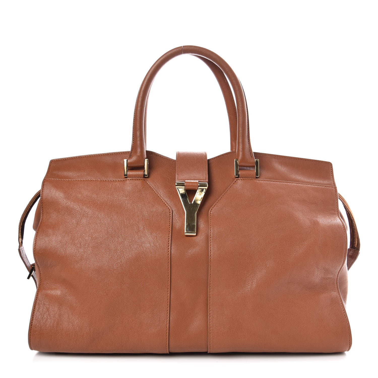 Saint Laurent Sheepskin Medium Cabas Chyc Whiskey 1 of 7