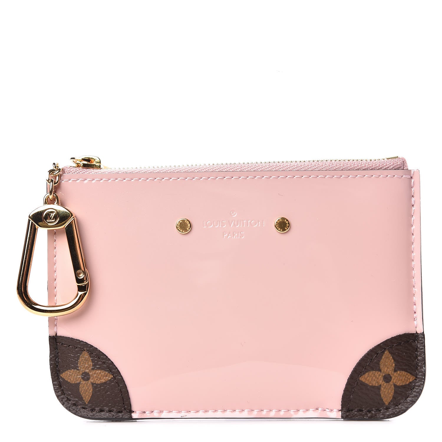 Louis Vuitton Patent Miroir Venice Key Pouch Rose Ballerine 1 of 8