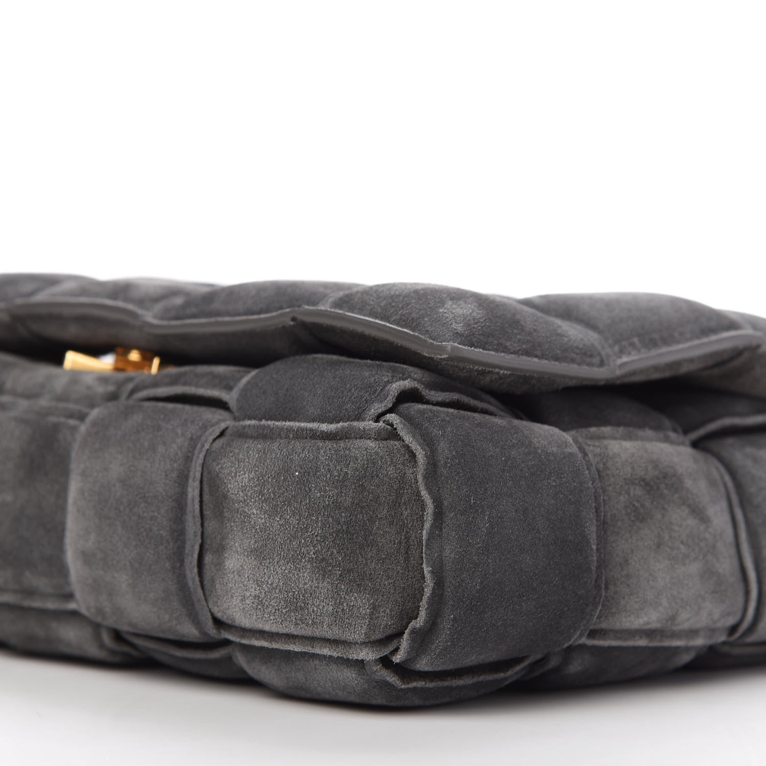 Bottega Veneta Suede Maxi Intrecciato Padded Cassette Crossbody Bag Graphite 7 of 8