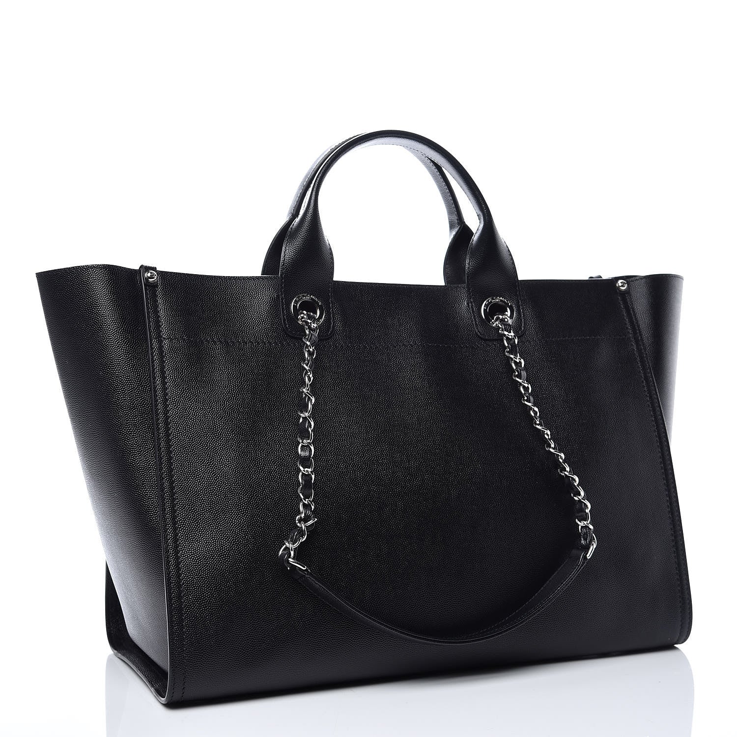 Chanel Caviar Large Studded Deauville Tote Black 3 of 10