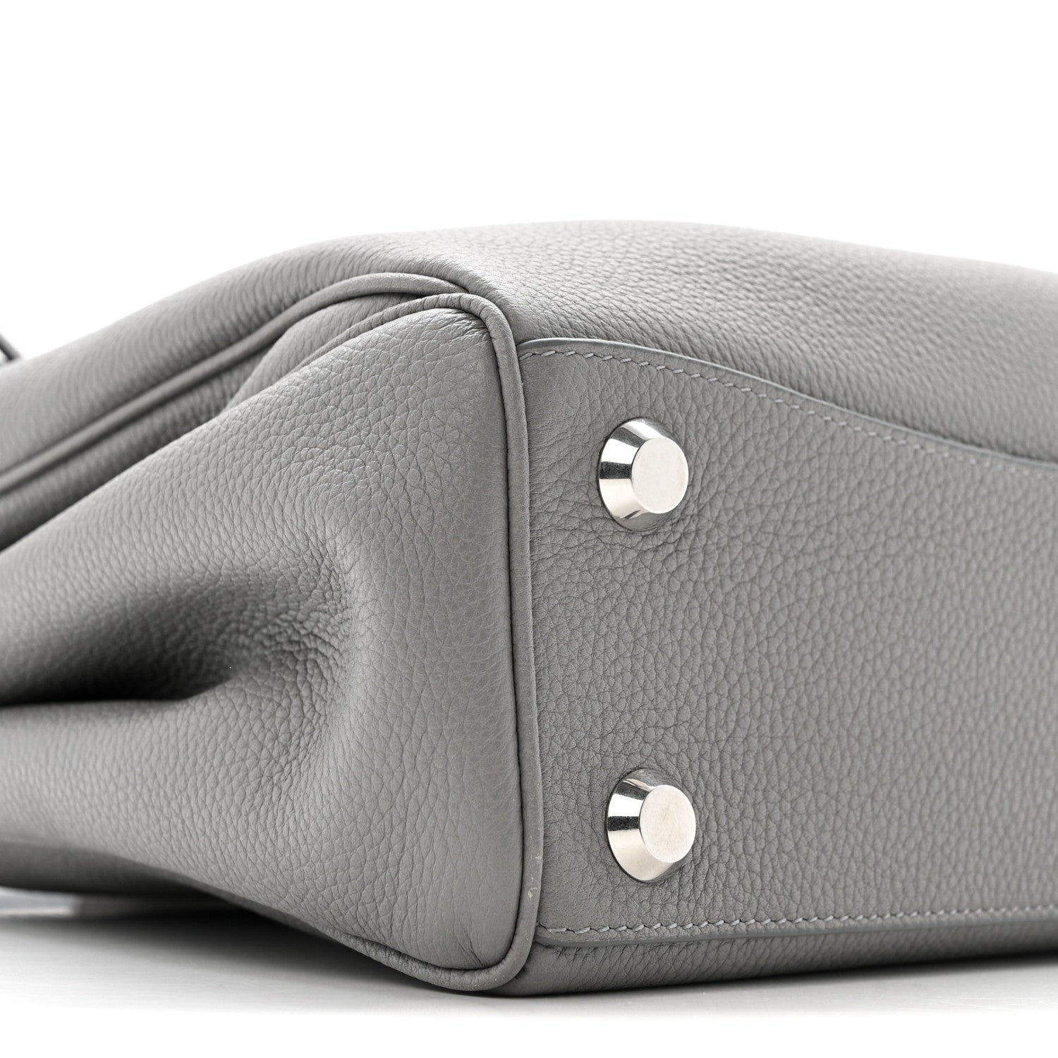 Balenciaga Grained Calfskin Small Rodeo Top Handle Handbag Grey 9 of 12