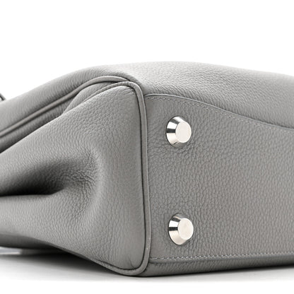 Balenciaga Grained Calfskin Small Rodeo Top Handle Handbag Grey 9 of 12