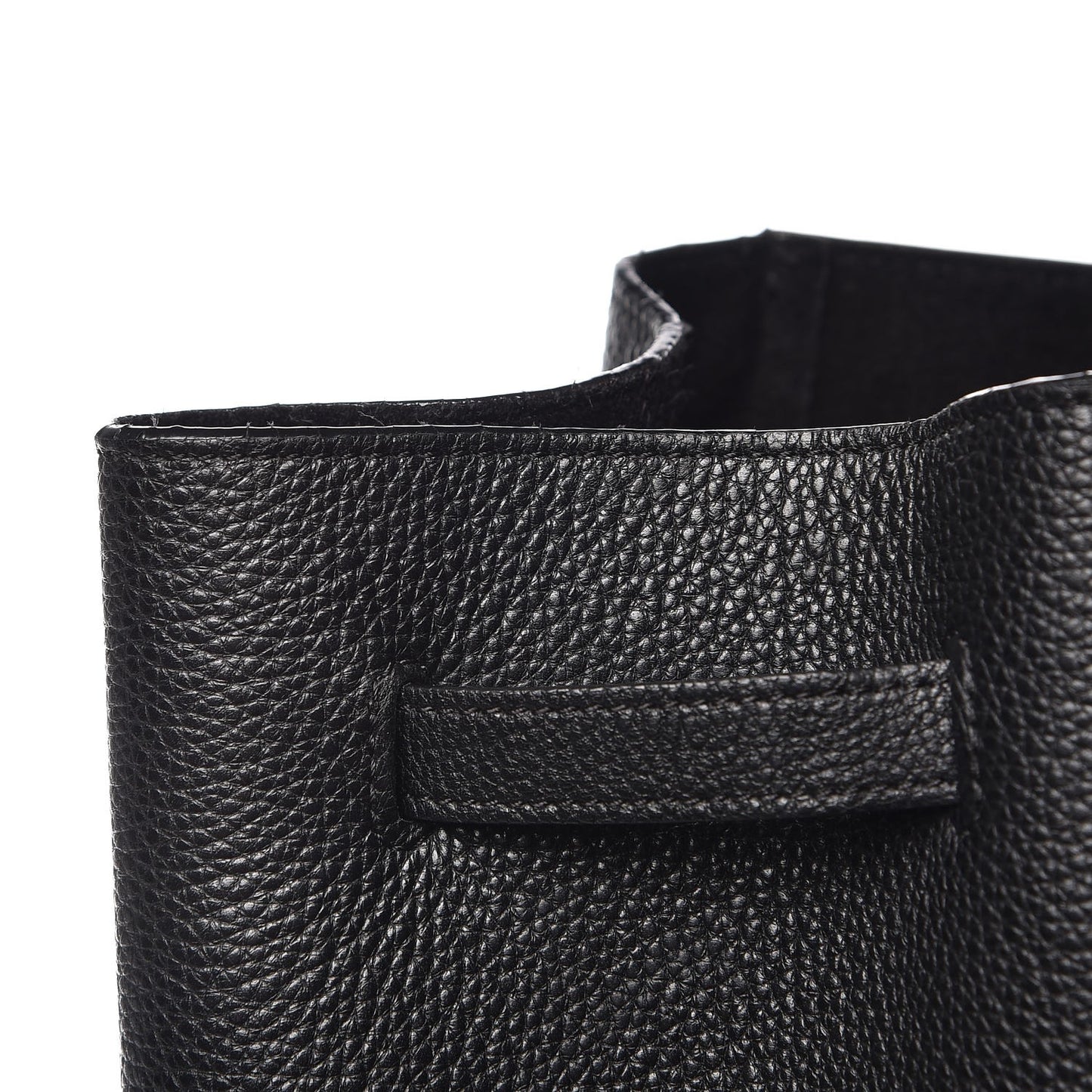 Soft Grained Calfskin Medium Belt Cabas Phantom Black