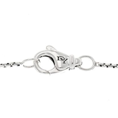 David Yurman Sterling Silver Diamond Cable Heart Pendant Necklace 5 of 5