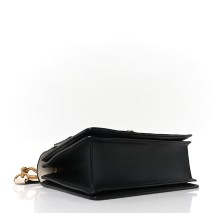 Gucci Calfskin Sylvie Web Small Queen Margaret Top Handle Bag Black White 4 of 10