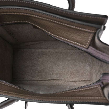 Celine Drummed Calfskin Nano Luggage Souris 5 of 9