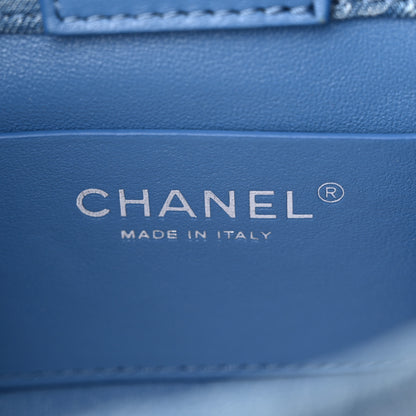 Chanel Denim Quilted Camellia Sweetheart Small Hobo Blue 6 of 12