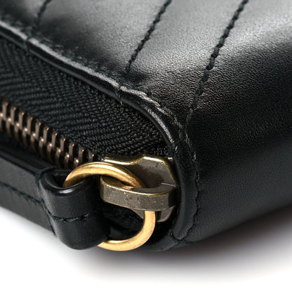 Gucci Calfskin Matelasse GG Marmont 2.0 Zip Wallet Black 9 of 10