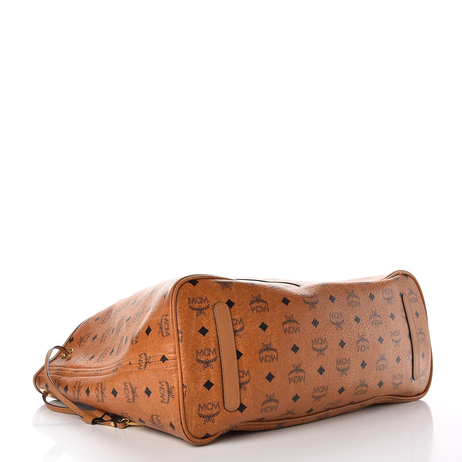 MCM Visetos Large Liz Reversible Shopper Tote Cognac 7 of 22