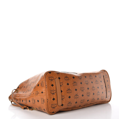 MCM Visetos Large Liz Reversible Shopper Tote Cognac 7 of 22