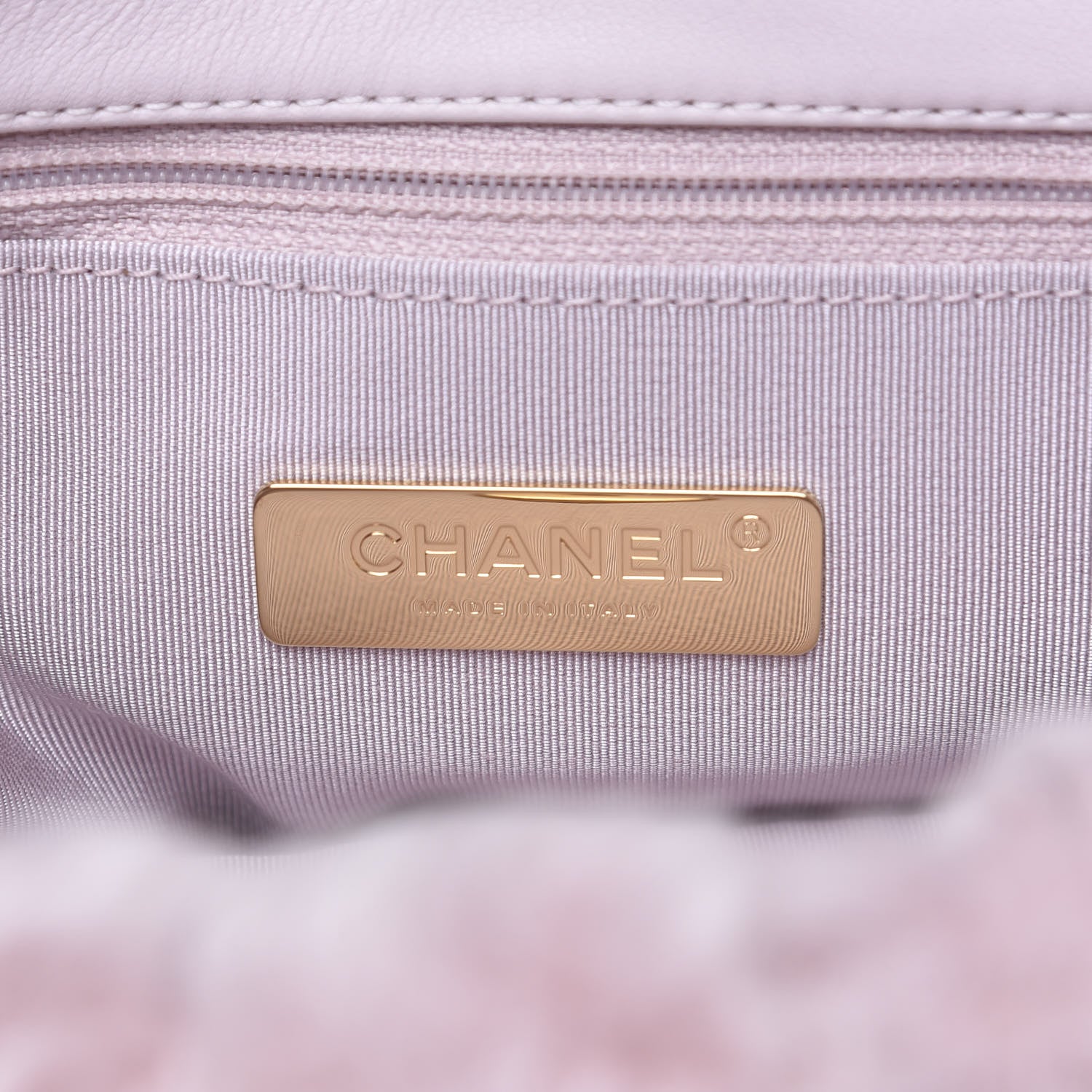 Chanel Shearling Sheepskin Medium 19 Flap Light Pink 5 of 10