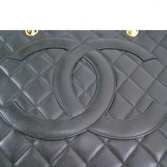 Caviar Timeless Grand Shopping Tote Black