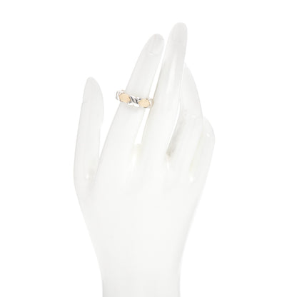 Tiffany Sterling Silver Enamel Signature X Ring White 51 5.75 2 of 4