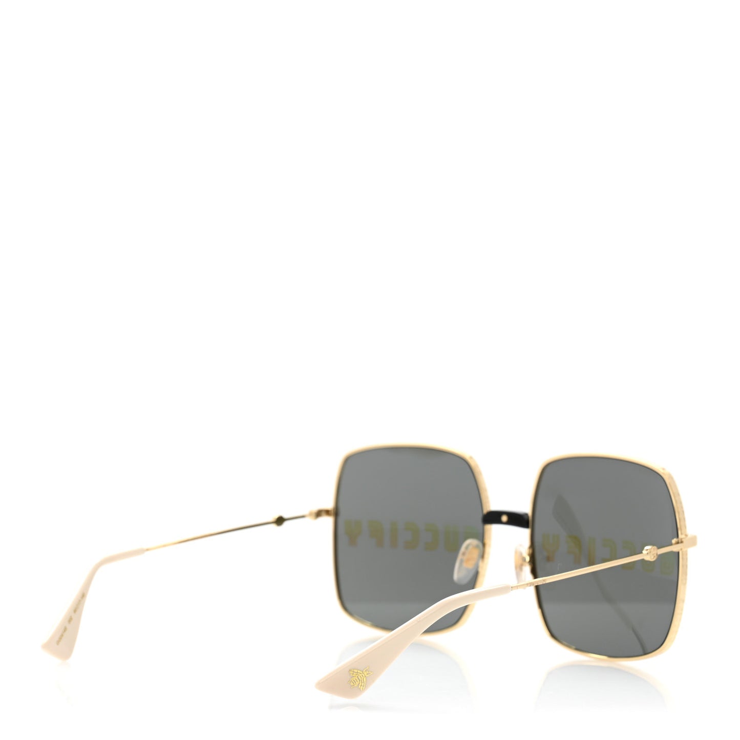 Metal Rectangular Guccify Frame Sunglasses GG0414S Gold