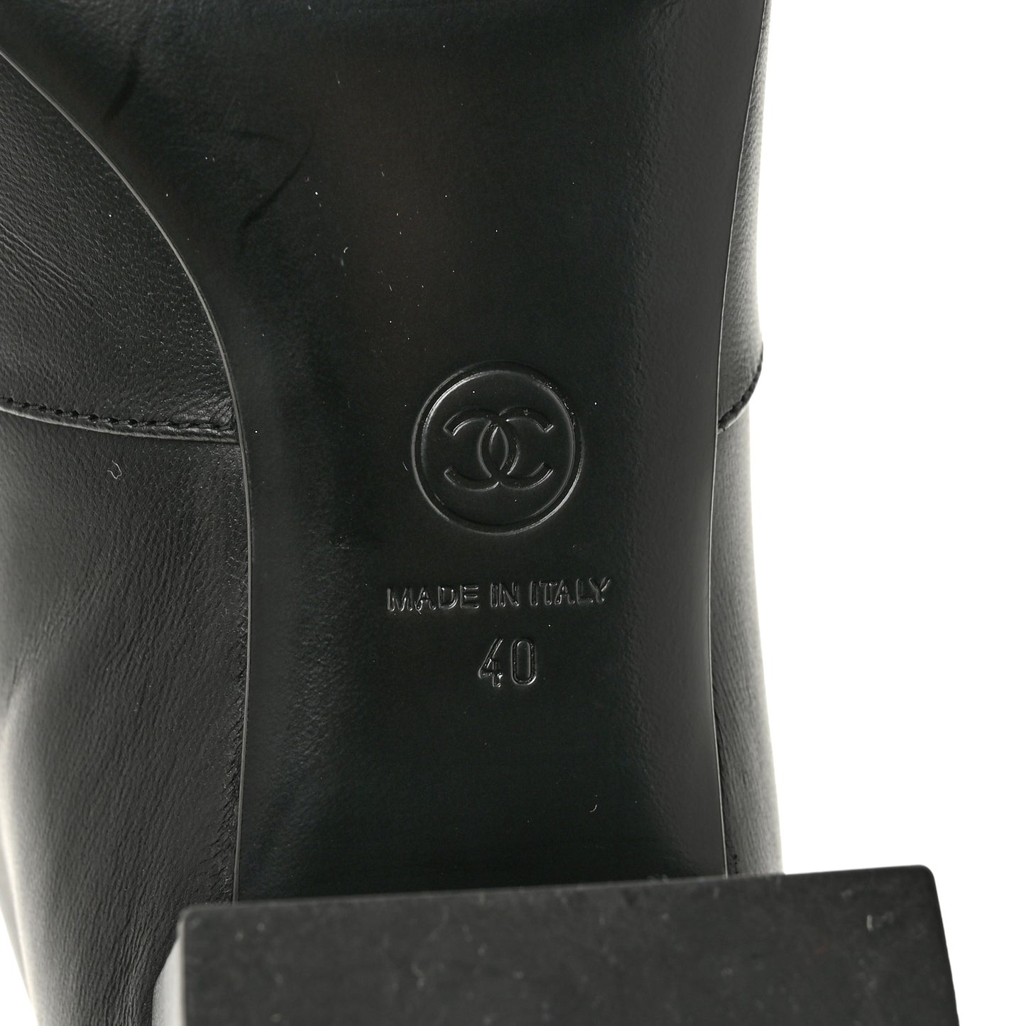 Lambskin Pearl Bow Short Boots 40 Black 40 Black