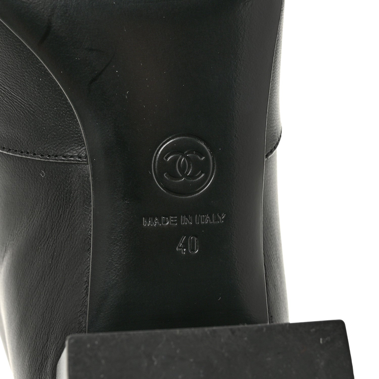 Chanel Lambskin Pearl Bow Short Boots 40 Black 40 Black 8 of 10