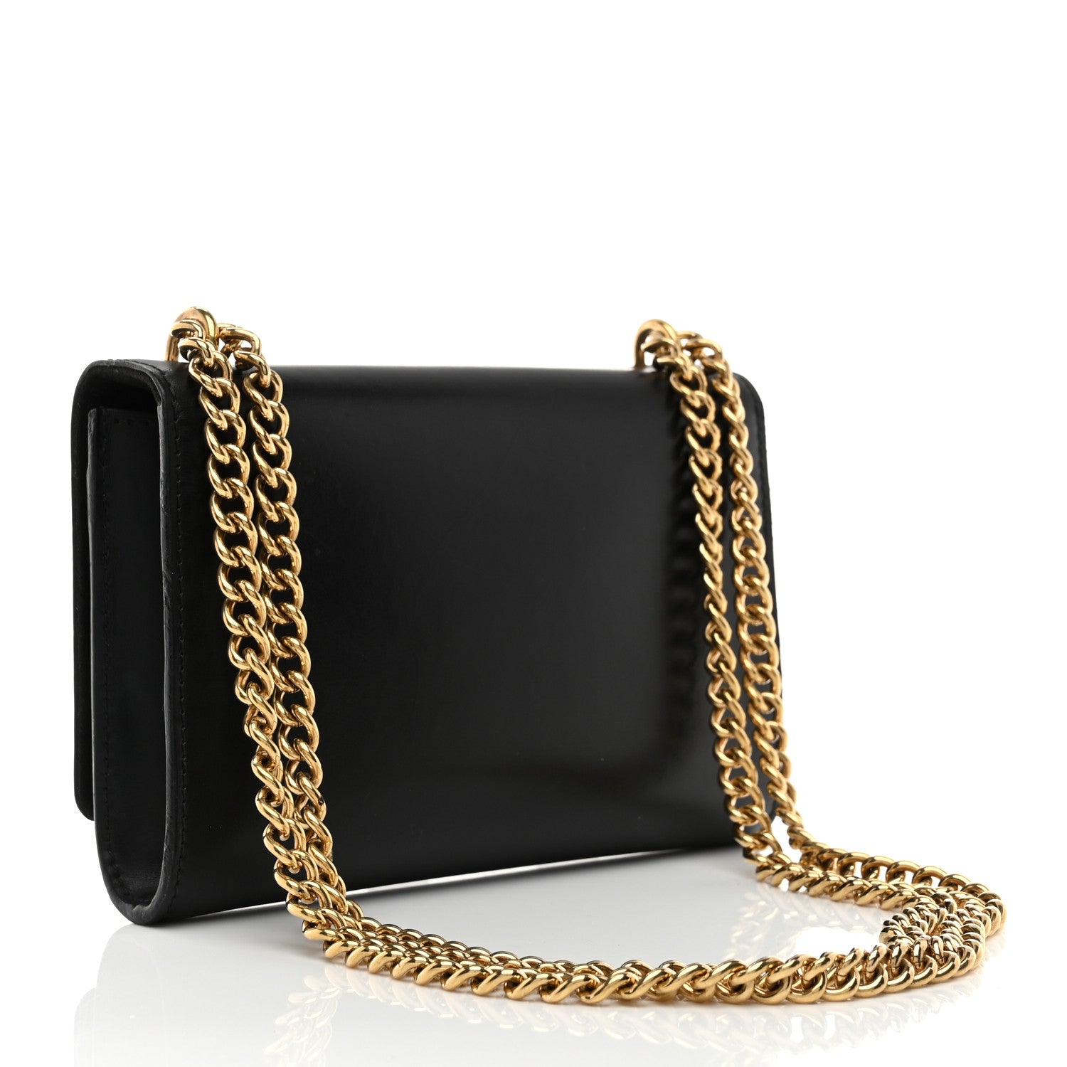 Louis Vuitton Calfskin Chain Louise MM Black 3 of 10