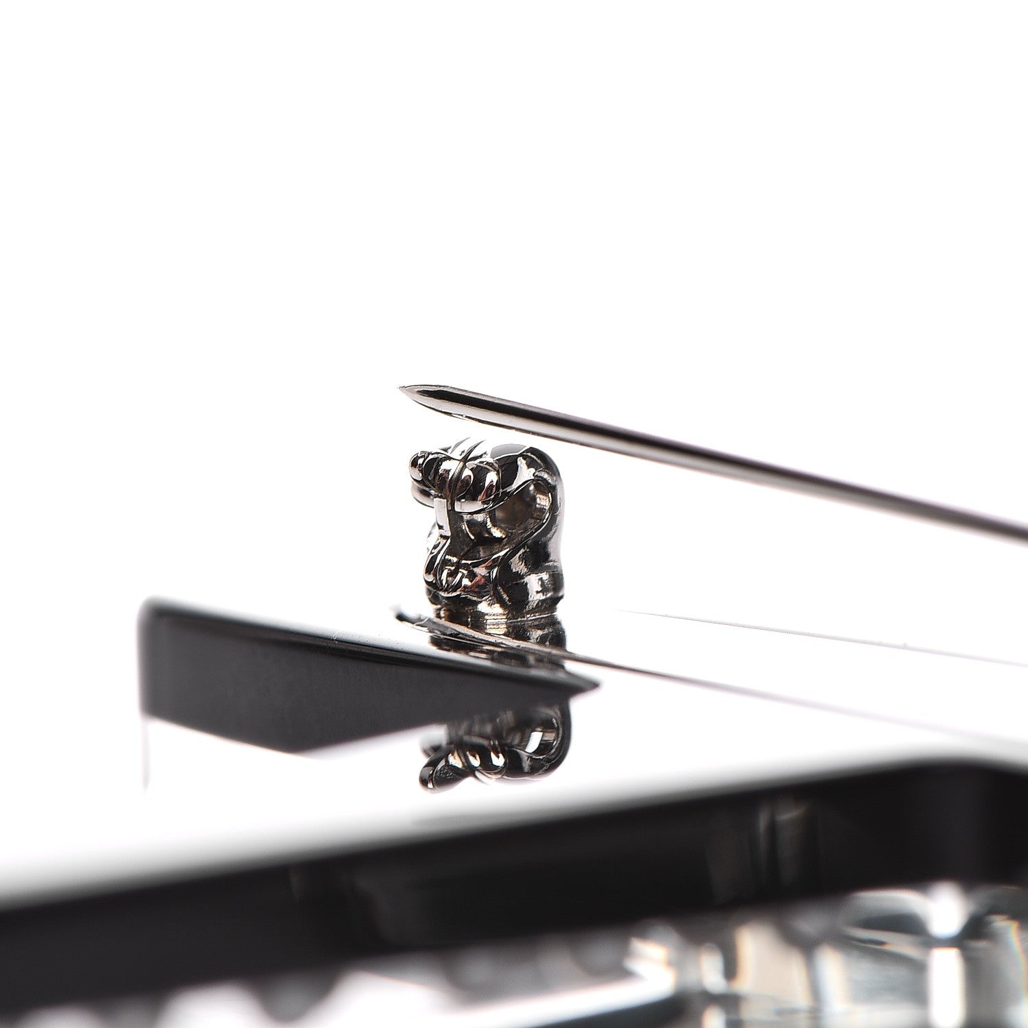Chanel Resin Pearl CC Airplane Brooch Black White 4 of 6