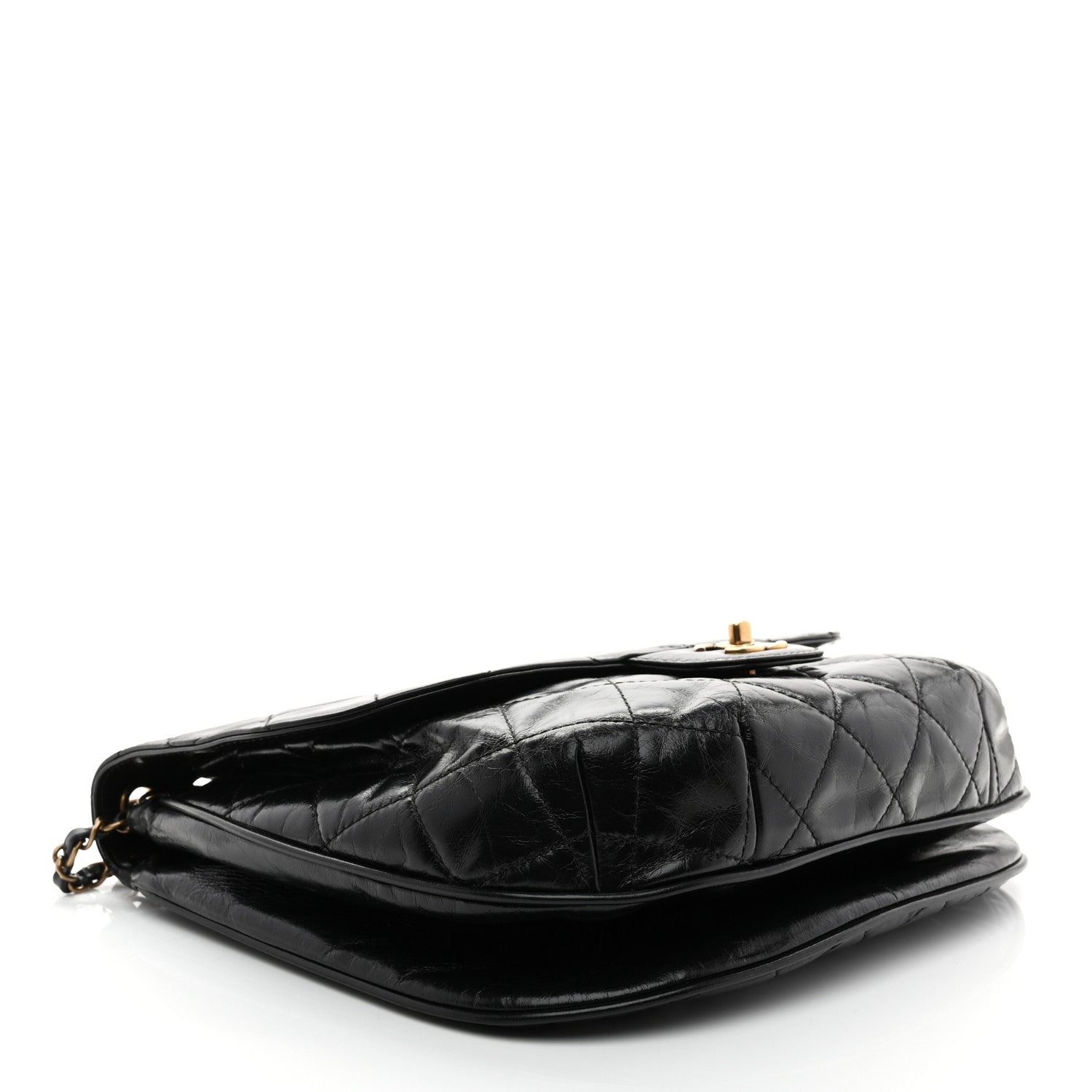 Chanel Glazed Calfskin Quilted Medium Bubble CC Flap Black 4 of 10