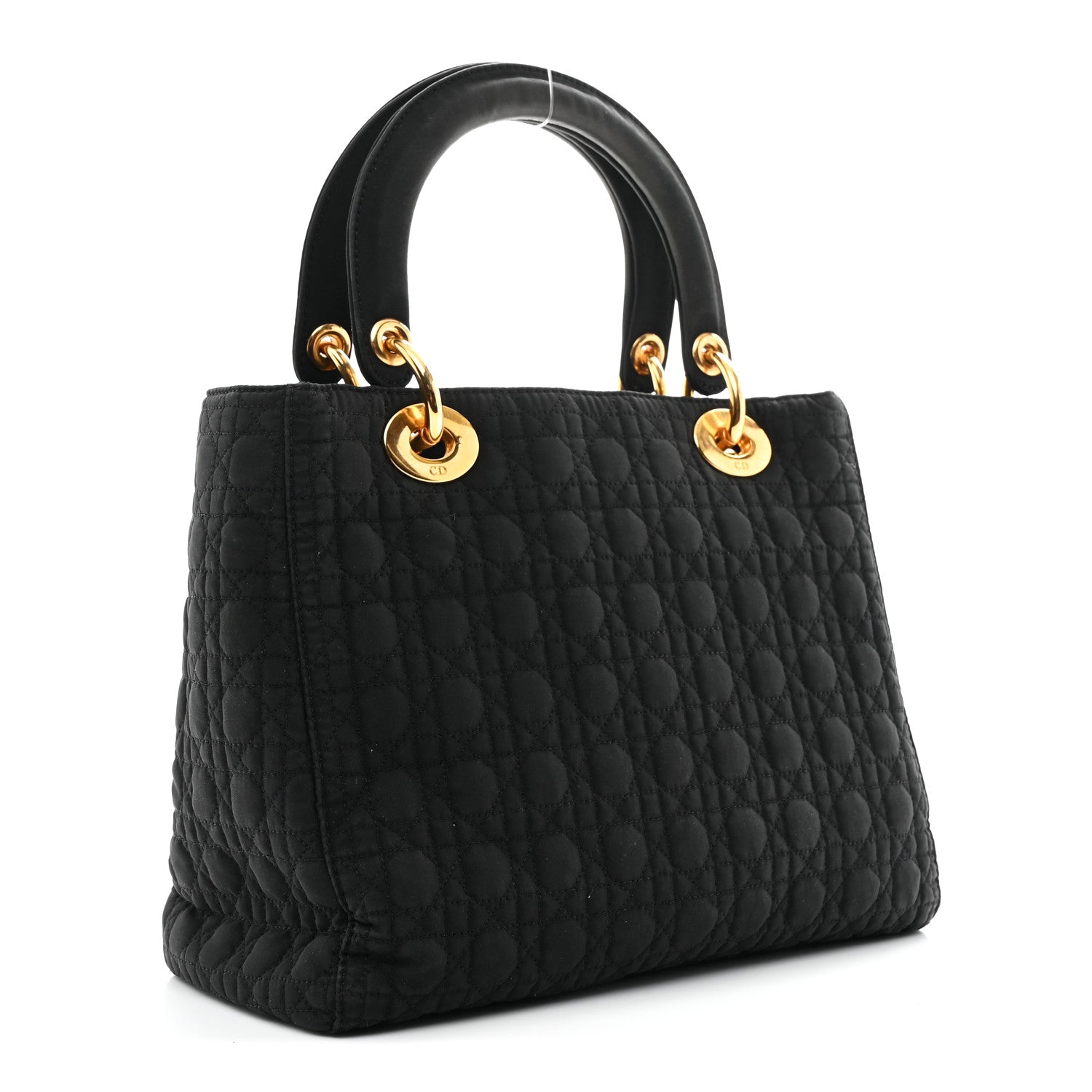 Christian Dior Nylon Cannage Medium Lady Dior Black 3 of 11