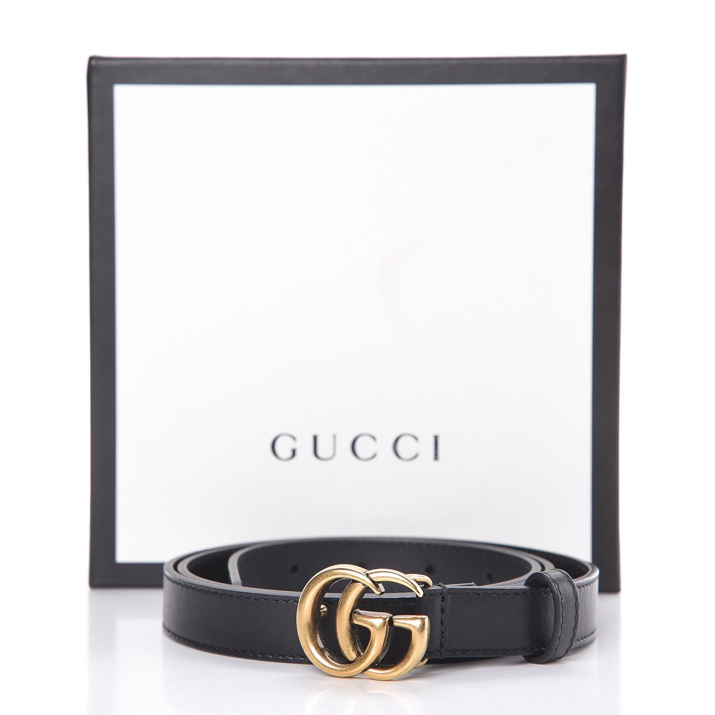 Calfskin Double G 20mm Belt 95 38 Black