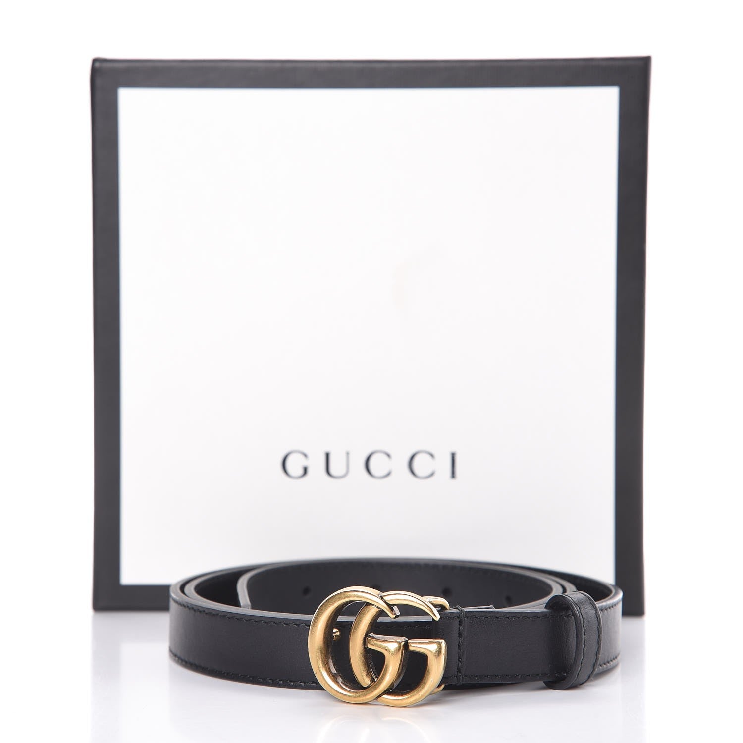Gucci Calfskin Double G 20mm Belt 95 38 Black 7 of 7