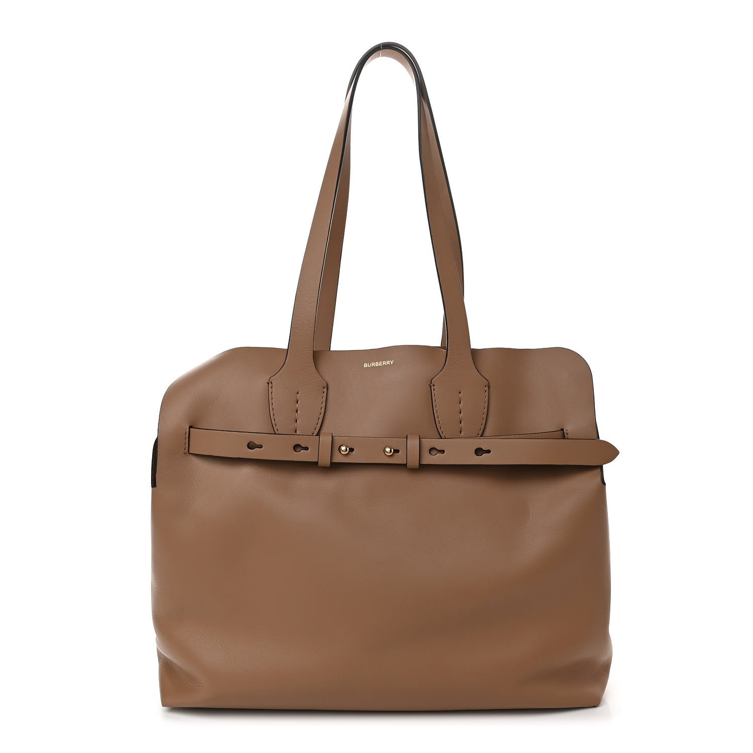 Burberry Soft Smooth Calfskin Medium Tote Camel 4 of 11