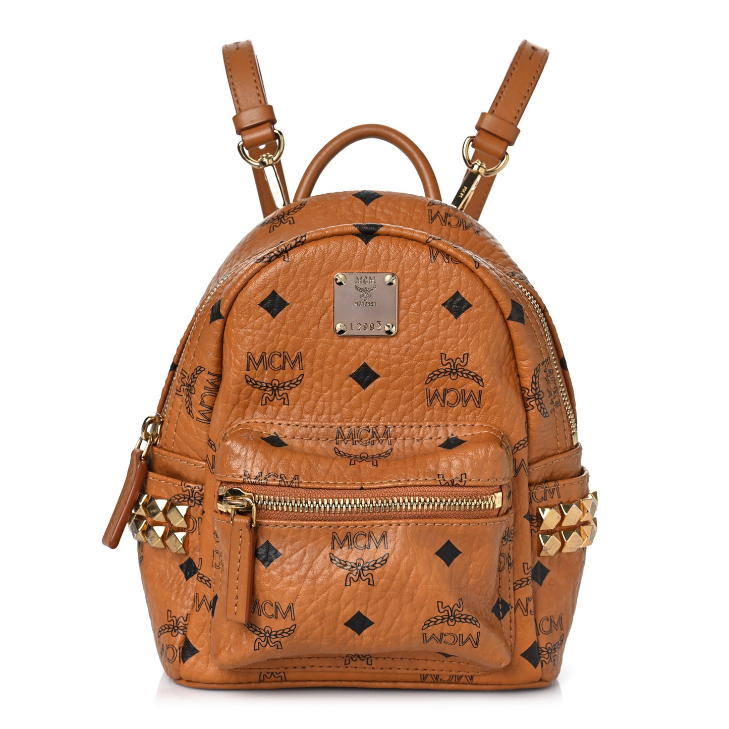 Visetos Side Stud X-Mini Stark Backpack Cognac
