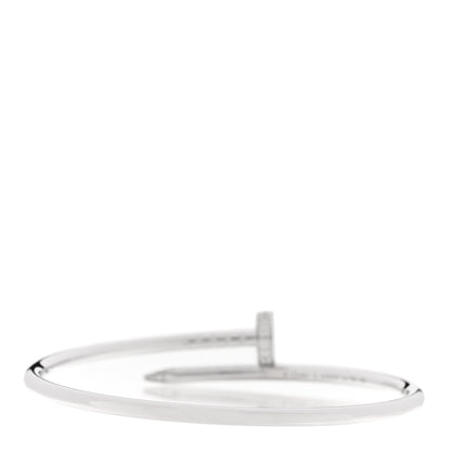 Cartier 18K White Gold Diamond Small Juste Un Clou Bracelet 14 2 of 5
