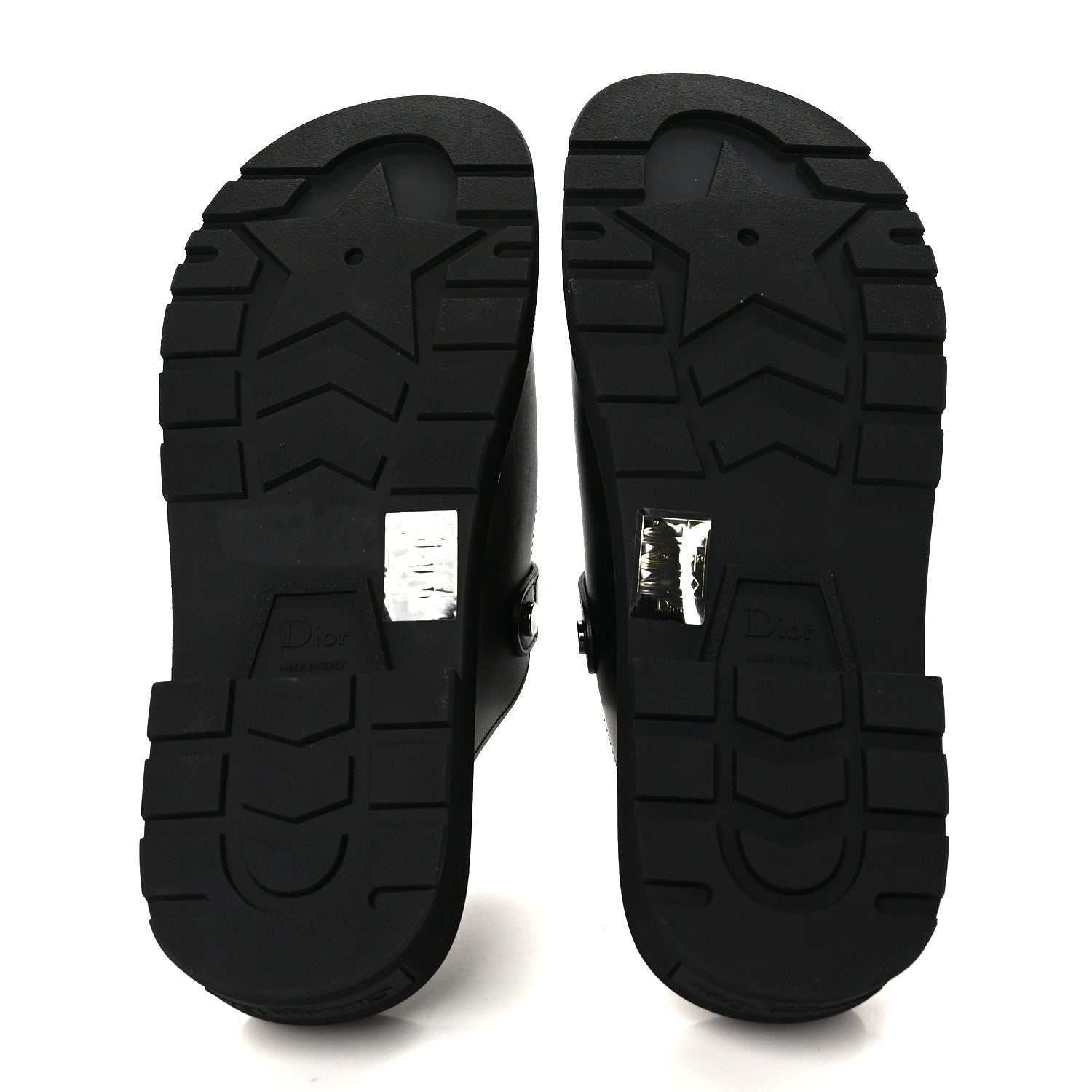 Christian Dior Calfskin Diorquake Buckled Lug Sole 15mm Clogs 39 Black 6 of 8