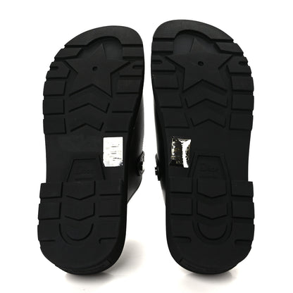 Christian Dior Calfskin Diorquake Buckled Lug Sole 15mm Clogs 39 Black 6 of 8