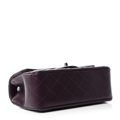Chanel Lambskin Quilted Mini Rectangular Flap Dark Purple 4 of 11