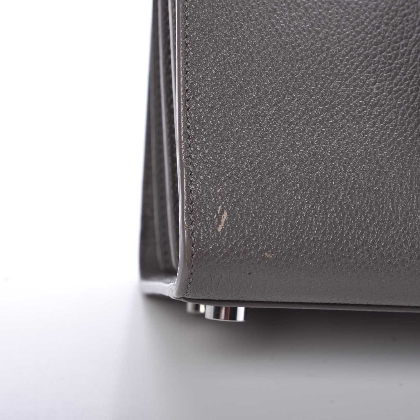 Grained Calfskin Nano Sac De Jour Fog